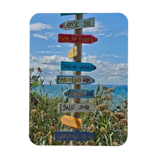 Gardasee Wegweiser Kühlschrankmagnet Magnet (Vertikal)