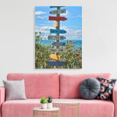 Gardasee Wegweiser Leinwand (Insitu (Wohnzimmer))