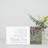 Garden 1 Tulips Beileid Vielen Dank Foto Card 2 Dankeskarte (Stehend Vorderseite)