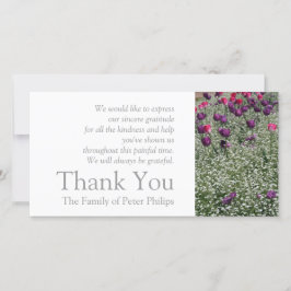 Garden 1 Tulips Beileid Vielen Dank Foto Card 2 Dankeskarte