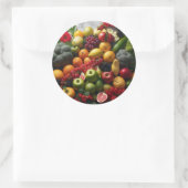 Garden Abundance Runder Aufkleber (Tasche)