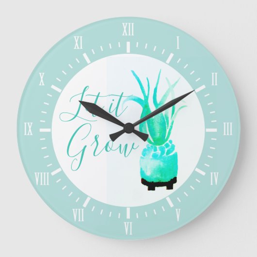 Garden Air Pflanze Lasse Wachstum Große Wanduhr (Vorderseite)