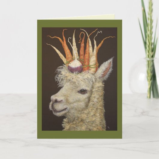 Garden Alpaca Karte (Vorderseite)
