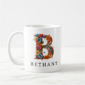 Garden Alphabet Letter B Monogram Coffee Tasse (Links)
