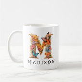 Garden Alphabet Letter M Monogram Coffee Tasse (Links)