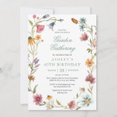 Garden Ansammlung Party Wildblume Geburtstag Einladung (Vorderseite)