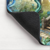 Garden Archway Stairs Lebhafte Fantasy Landschaft Mousepad (Ecke)