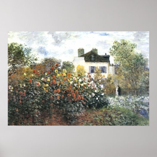 Garden at Argenteuil, Monet, Fine Art Poster (Vorne)