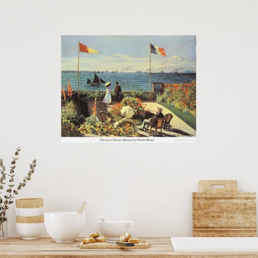 Garden at Sainte Adresse by Claude Monet Poster (Küche)