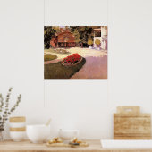 Garden at Yerres, fine art painting, Poster (Küche)