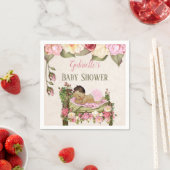 Garden Baby Dusche Bed Rose Girl Pink Ivory Serviette (Beispiel)