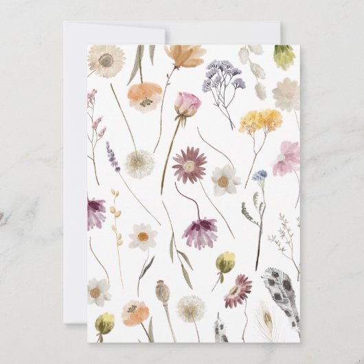 Garden Baby Dusche Einladung (Rückseite)