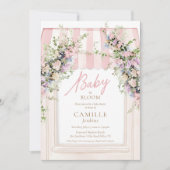 Garden Baby in Bloom Girl Dusche Einladung (Vorderseite)