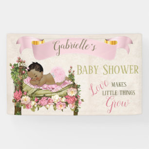 Garden Baby Nature Girl Forest Bed of Rose Banner