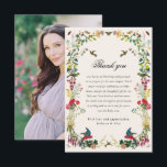 Garden Baby Shower Elegant Botanical Floral Photo Dankeskarte<br><div class="desc">Express gratitude with style using our botanical baby shower thank you card, a summer garden floral note that brings a touch of modern elegance to your post-party reflections. This elegant greenery and wildflower stationery is a fully editable digital template, designed to perfectly complement your aesthetic without overcrowding the beautiful floral...</div>