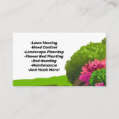 Garden Bed Landscape Design Landschaftskapitän AN Visitenkarte (Rückseite)
