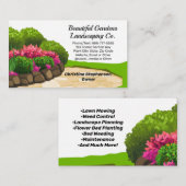 Garden Bed Landscape Design Landschaftskapitän AN Visitenkarte (Vorne/Hinten)