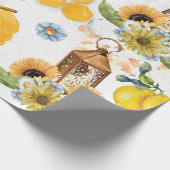Garden Bee Sonnenblumenmuster Geschenkpapier (Ecke)