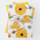 Garden Bee Sonnenblumenmuster Geschenkpapier Set (Beispiel)