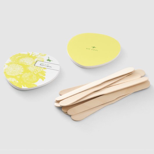 Garden Bee Toile Gelbe Party Fan Fächer (Non-assembled)