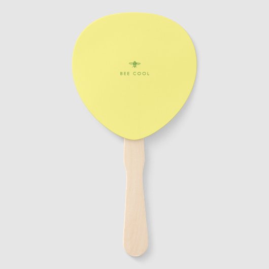 Garden Bee Toile Gelbe Party Fan Fächer (Rückseite)