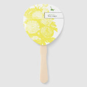 Garden Bee Toile Gelbe Party Fan Fächer (Vorderseite)