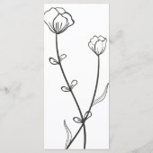 Garden Bee Wedding Menükarte (Rückseite)