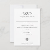 Garden Bee Wedding RSVP Karte (Vorderseite)