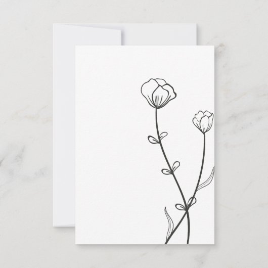 Garden Bee Wedding RSVP Karte (Rückseite)