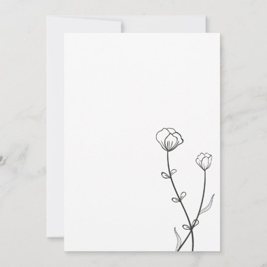 Garden Bee Wedding Save The Date (Rückseite)