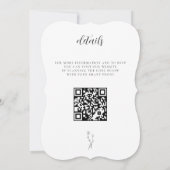 Garden Bee with QR Code Wedding Einladung (Rückseite)