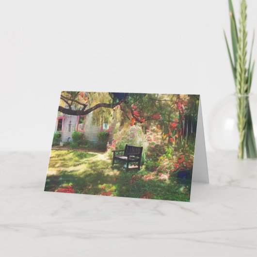 Garden Bench Dankeskarte (Vorderseite)