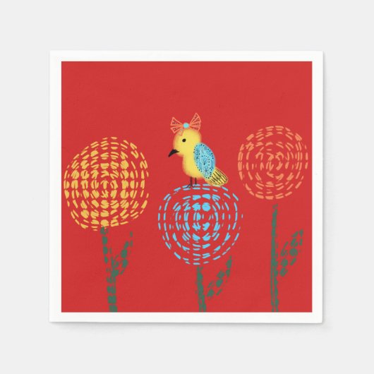 Garden Bird Party Serviette (Vorderseite)