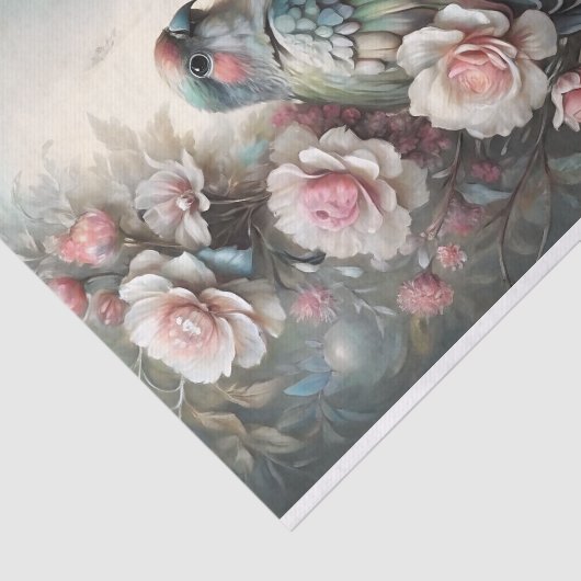 Garden Bird Rose Decoupage Seidenpapier (Ausschnitt)