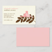 Garden Bird Silhouetten Telefonnummerkarte (Vorne/Hinten)