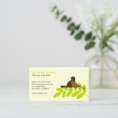 Garden Bird Silhouetten Visitenkarte (Stehend Vorderseite)