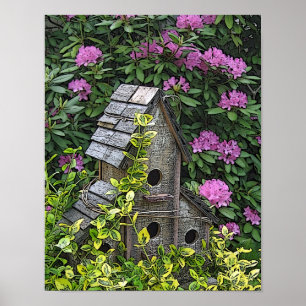 Garden Birdhouse Foto Art Poster