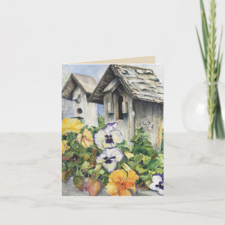 Garden Birdhouse Karte