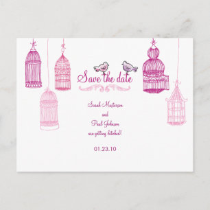 "Garden Birds" Save the Date Postkarte