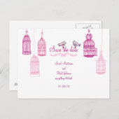 "Garden Birds" Save the Date Postkarte (Vorne/Hinten)