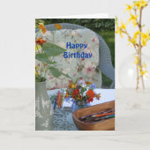 Garden Birthday Card Karte (Gelbe Blume)