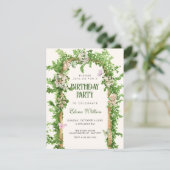 Garden birthday einladung (Stehend Vorderseite)