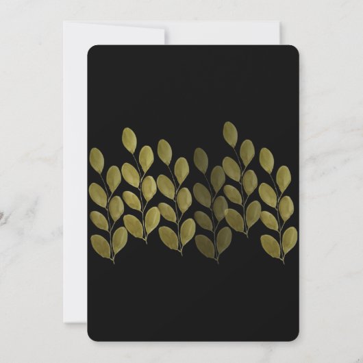 Garden Birthday Party Wasserfarbe Große grüne Invi Einladung (Rückseite)