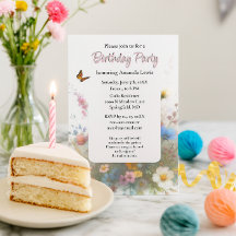 Garden Birthday Party Wildblumen Floral