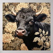Garden Black Cow Poster (Vorne)