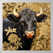 Garden Black Cow Poster (Vorne)