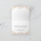 Garden Blätter Burnt Orange Wedding Dankeschön Car Dankeskarte (Innenseite)