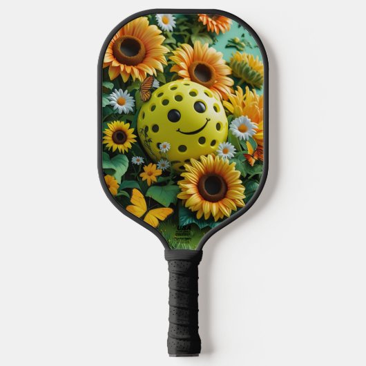 Garden Bloom Pickleball - Niedliche Sonnenblume &  Pickleball Schläger (Vorderseite)