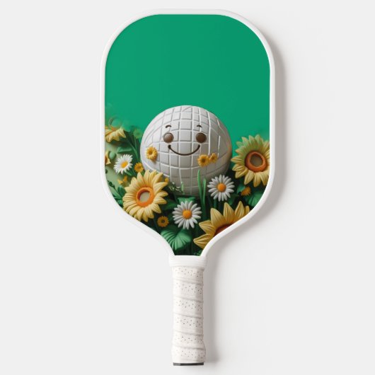 Garden Bloom Pickleball - Niedliche Sonnenblume &  Pickleball Schläger (Vorderseite)