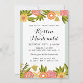 Garden Blooming Blume Modernes Brautparty Einladung (Vorderseite)